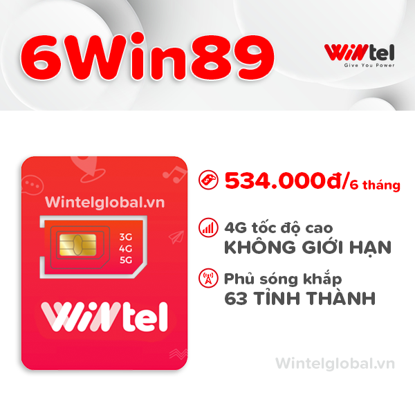 Sim Wintel 6Win89 - Sim data tốc độ cao không giới hạn