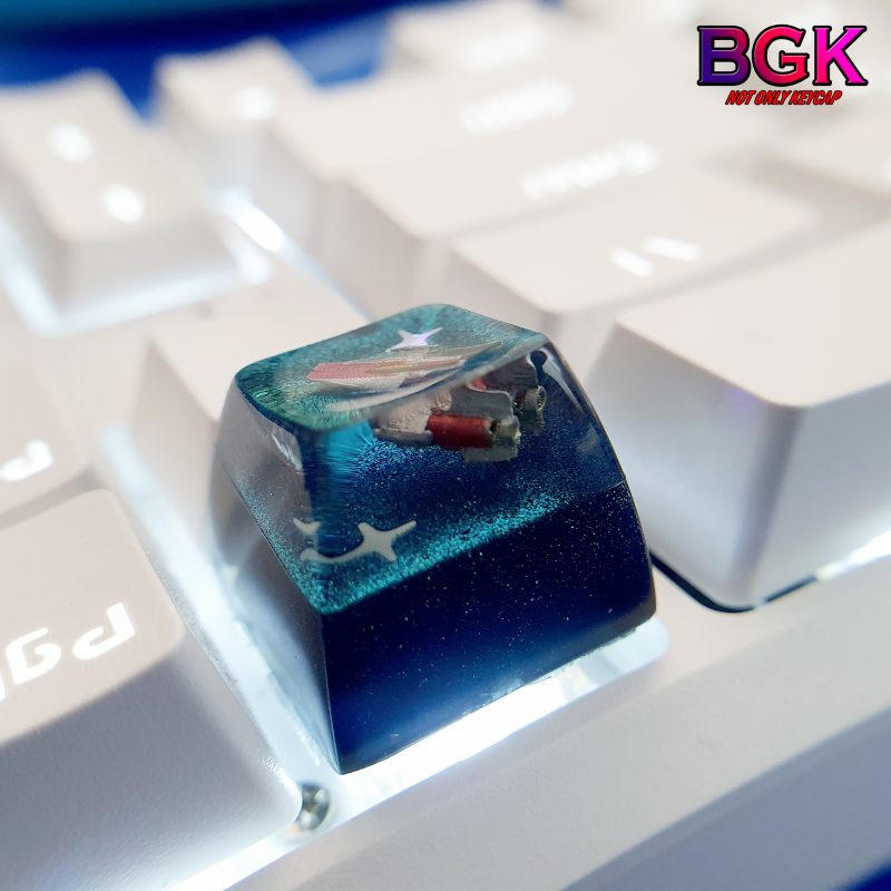 Keycap Lẻ Artisan Tàu A – Wing Star War SA Profile ( Xuyên LED, Keycap bàn phím cơ,keycap resin độc lạ )