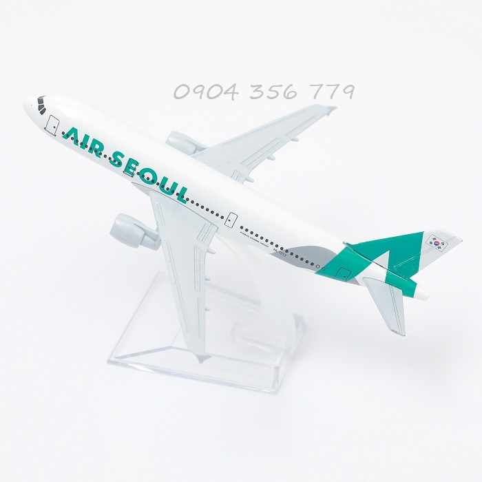 Máy bay mô hình tĩnh A320 Air Seoul 16cm