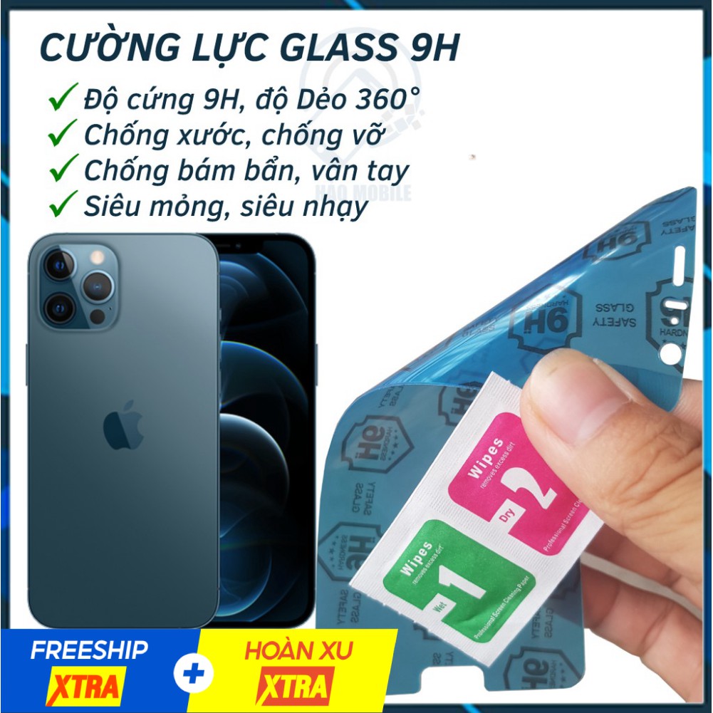 Dán cường lực dẻo nano iphone 12 mini, 12, 12 pro, 12 pro max
