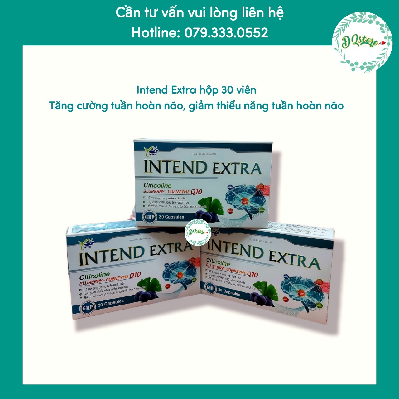Intend Extra -hộp 30 viên- Hỗ trợ tăng cường tuần hoàn não, giúp giảm thiểu năng tuần hoàn não