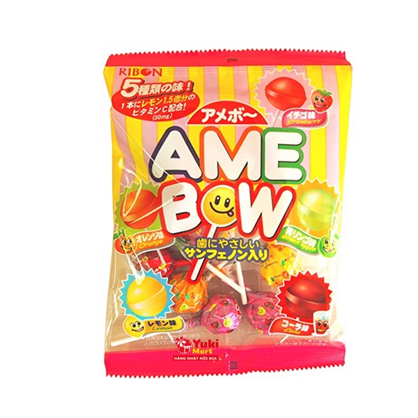 Kẹo mút trái cây Amebowl Ribon Nhật Bản