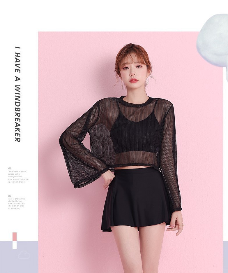 Chân váy xòe ngắn phong cách cá tính (Hàng có bán nguyên set) - ĐEN V53