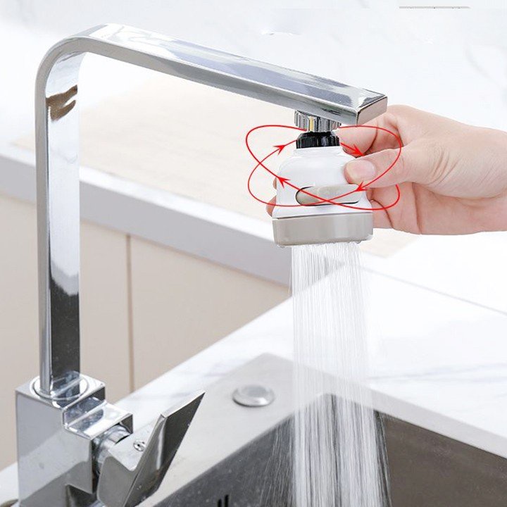 [ XẢ KHO THANH LÝ - GIÁ SỐC ] Đầu nối tăng áp 3 chế độ cho vòi rửa bát. phụ kiện vòi nước. đầu tăng áp. Đầu vòi rửa chén bát tăng áp. điều hướng xoay 360 độ. 3 chế độ. tiết kiệm nước