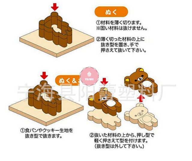 Bộ Khuôn ép bánh mì mini Gấu Gà