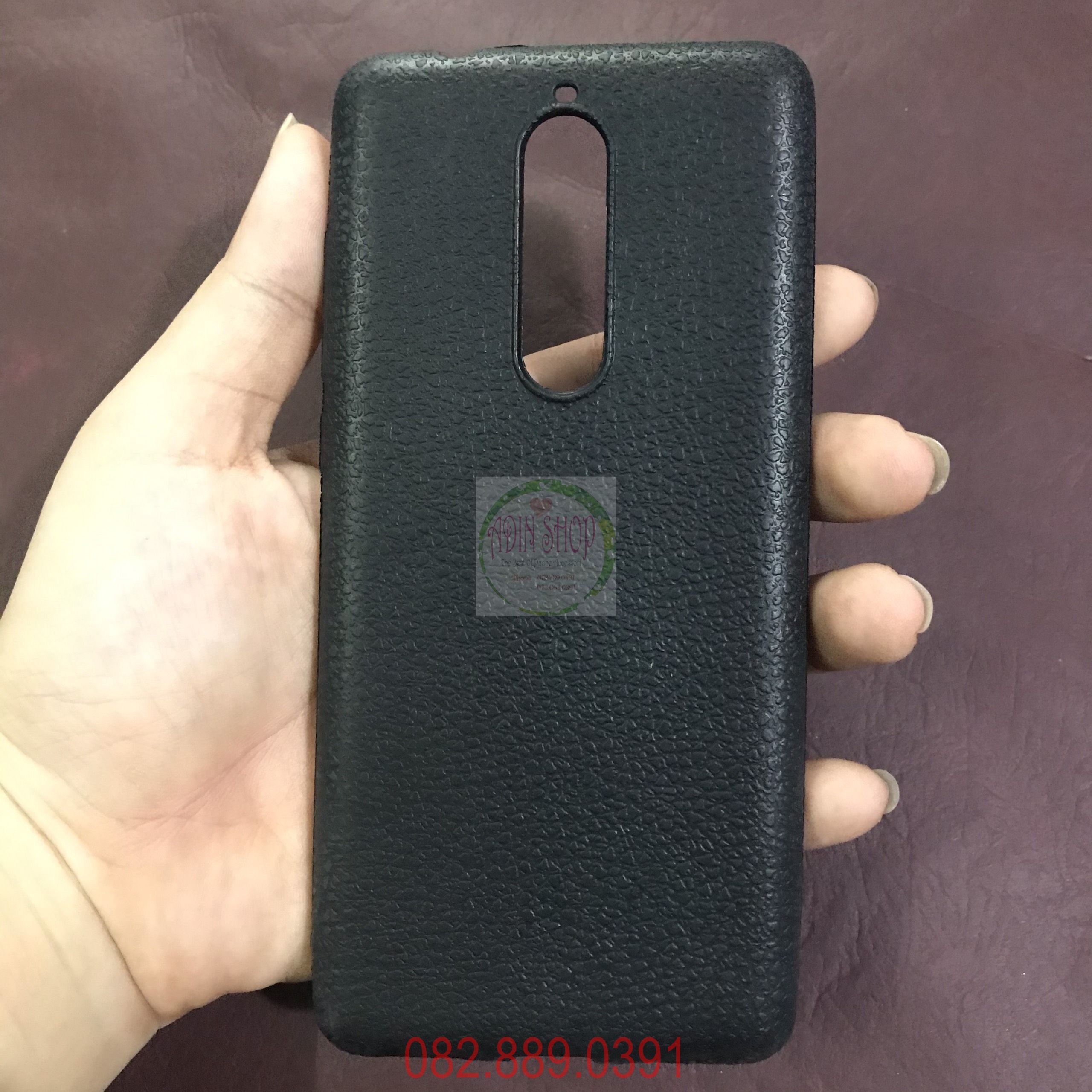 [HCM]Ốp lưng Nokia 5.1 dẻo đen giả da siêu bền