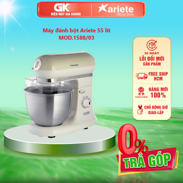 Máy đánh bột Ariete 5.5 lít MOD.1588/03 - GIAO TOÀN QUỐC - FREESHIP HCM