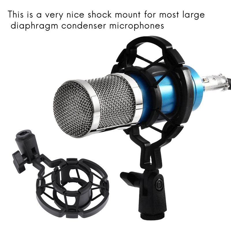 Universal Professional Condenser Microphone Mic Shock Mount Holder Studio Recording Bracket For Large Diaphram Mic Clip