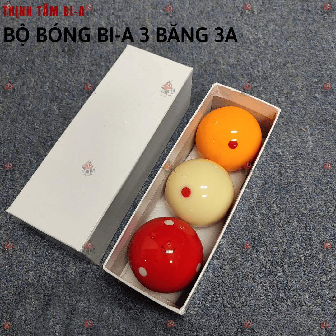 [THỊNH TÂM] Bộ 3 Bóng Bida 3 Băng, Bóng Bi-A 3C 6 Chấm [ Bộ Bóng 3C ]
