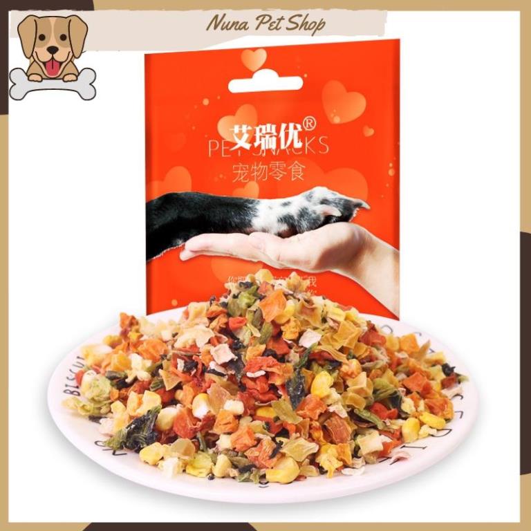 Rau củ sấy Captain cho chó mèo (Gói 100g)