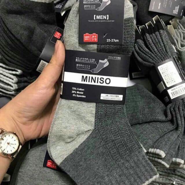 COMBO 10 ĐÔI TẤT NHẬT MINISO CỔ CAO