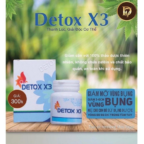 [HCM]DETOX X3 GIẢM CÂN GIẢM MỠ BỤNG CỰC NHANH