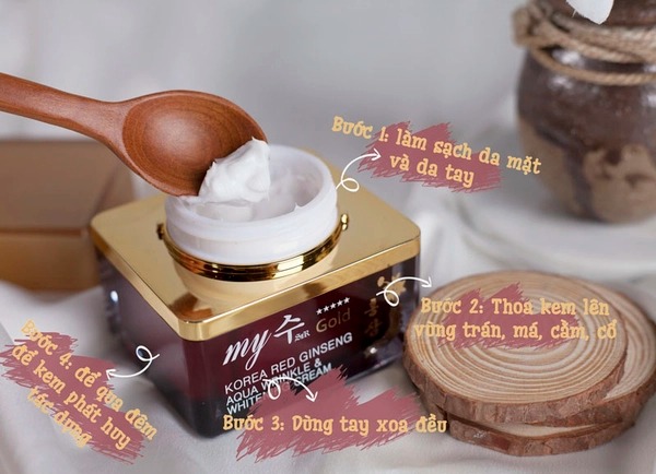 Kem Dưỡng Da Trắng Hồng Sâm My Gold Hàn Quốc (Đỏ)