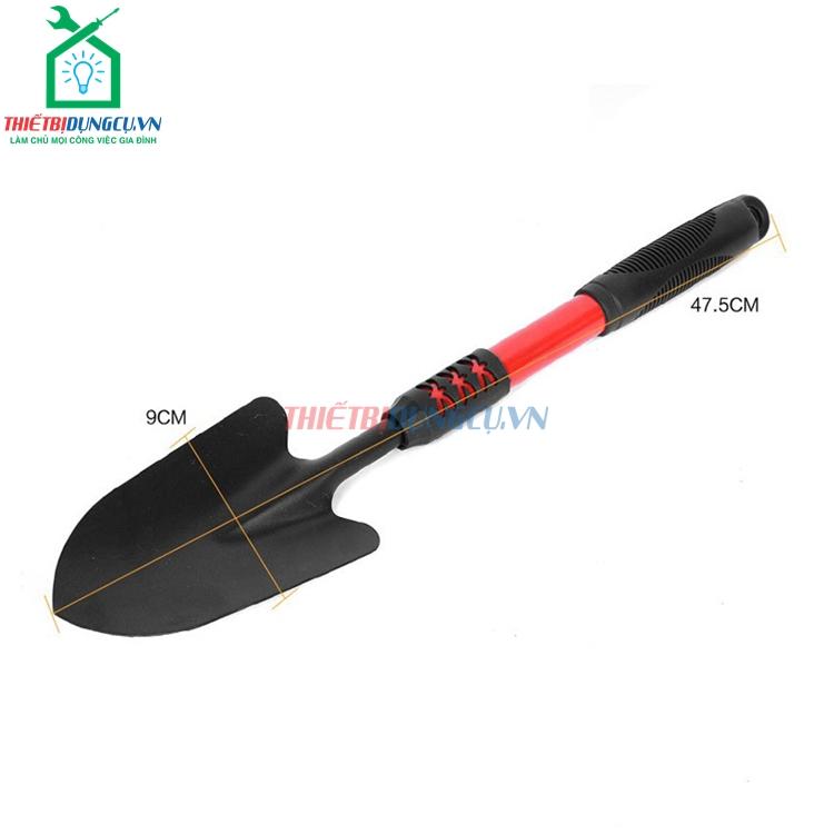 Xẻng làm vườn cán đỏ 47cm