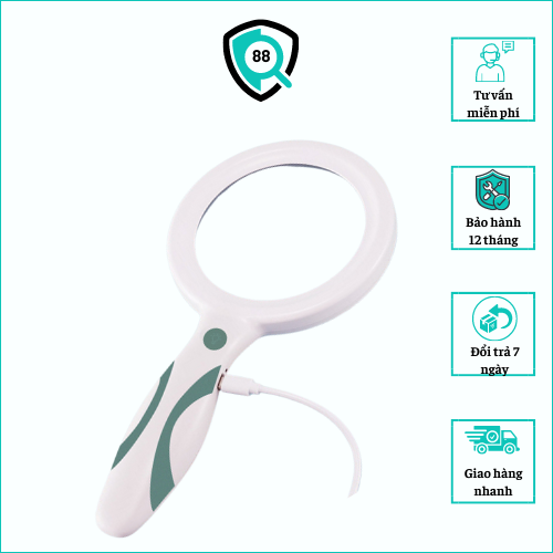 Kính lúp cầm tay có đèn độ th-3301 phóng đại 10x thiết kế sang trọng, lịch sự