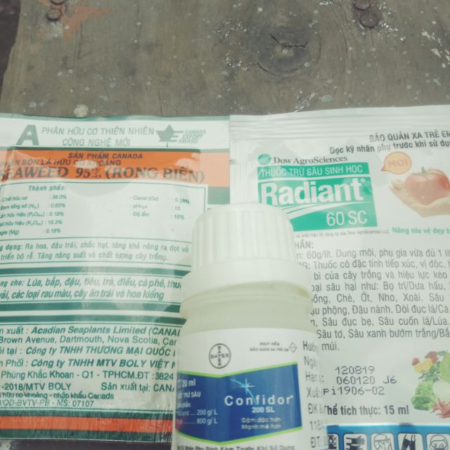 Combo bọ trĩ  hiệu quả 1 confido+ 1 radiant