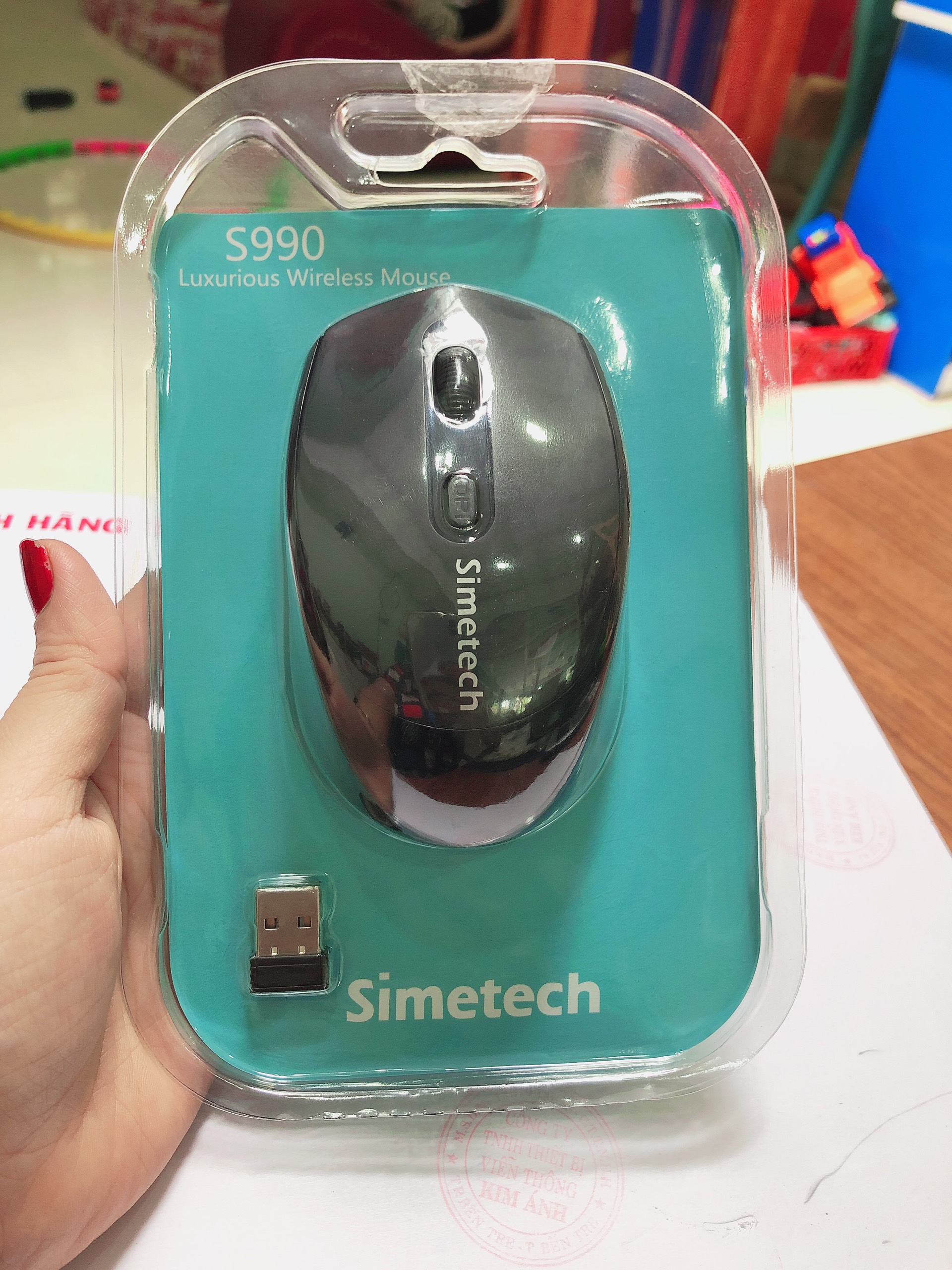Chuột Máy Tính Không Dây SIMETECH S990, hàng chính hãng bảo hành 12 tháng
