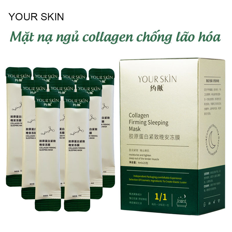 [Hộp 20 gói] Mặt nạ ngủ collagen YOUR SKIN trắng da chống lão hóa mặt nạ ngủ dưỡng ẩm mặt nạ ngủ dạng gel mặt nạ nội địa Trung TM-MN304