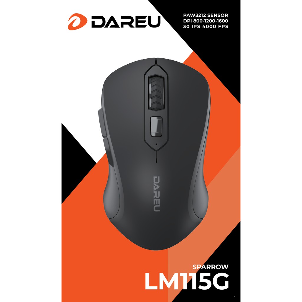 Chuột DareU LM115G Black không dây