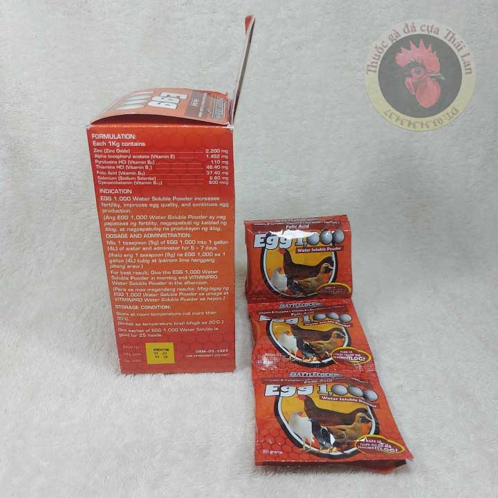 [HCM]siêu kích đẻ (EGG 1000) - dành cho gà mái đẻ (gói 20 gram)