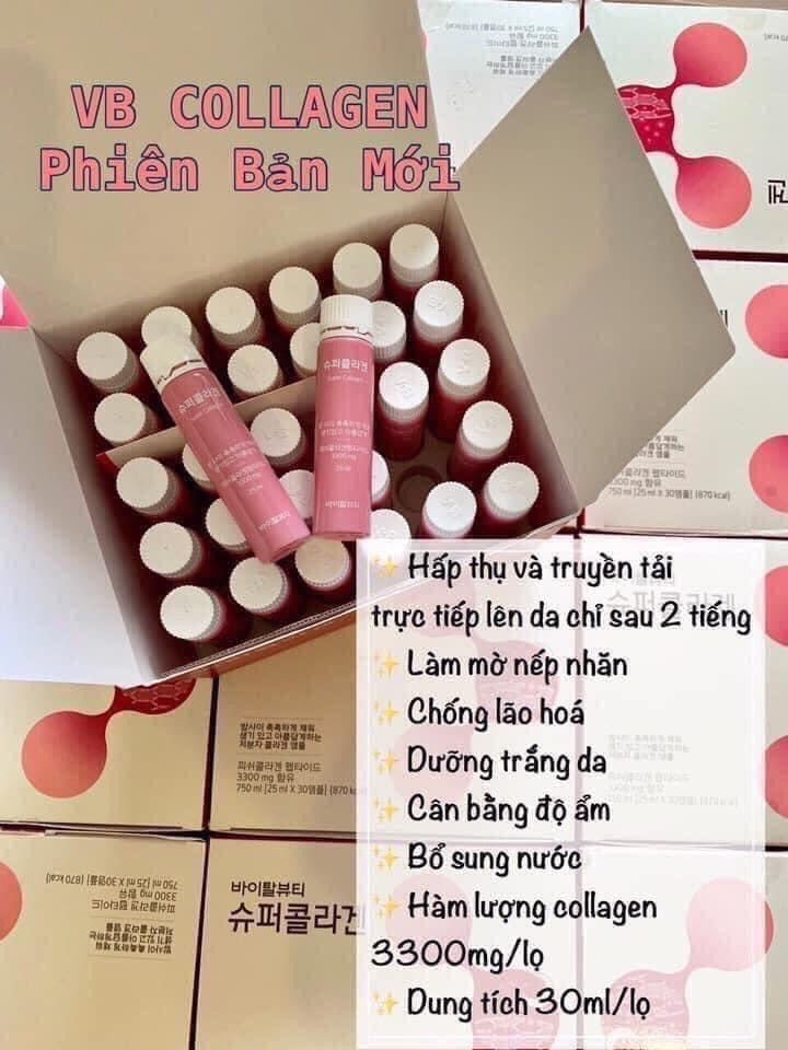 [Chính hãng] Nước Uống Đẹp Da Collagen Vb Hàn Quốc 3o Ống