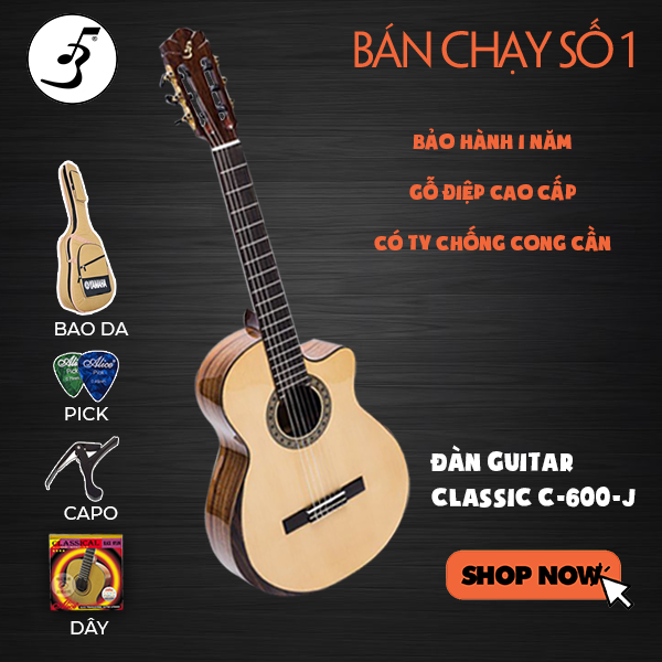 Đàn Guitar Classic C-600-J