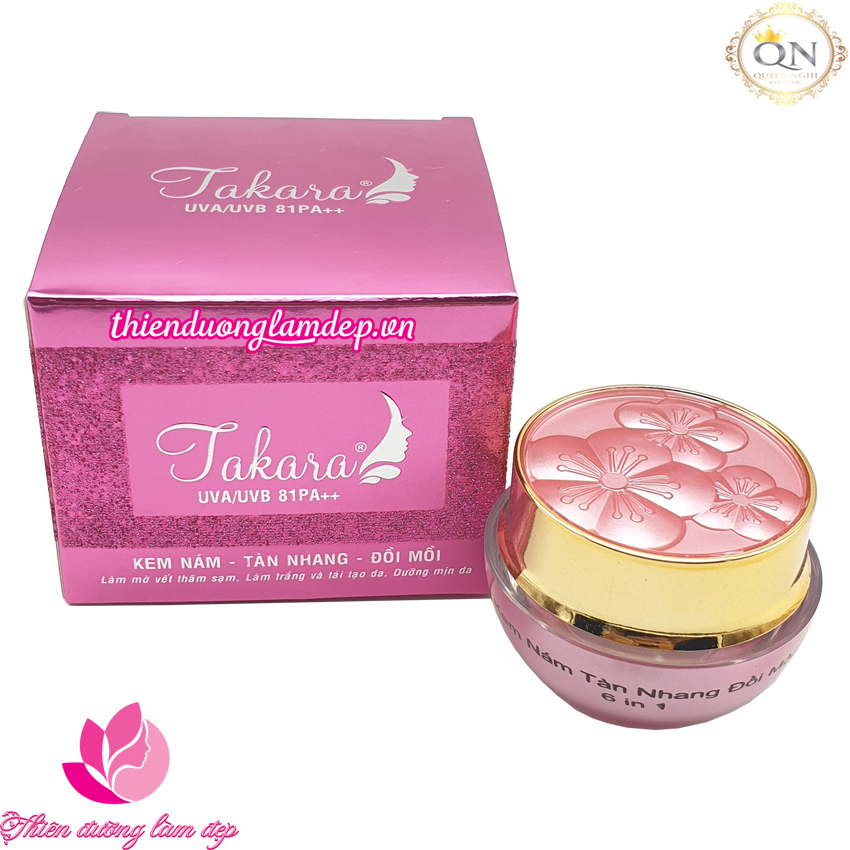 Kem nám tàn nhang đồi Mồi 6 in 1 TAKARA 15g + Tặng Sữa Rửa Mặt Takara