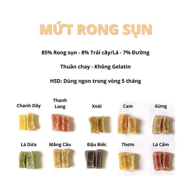 500g mứt rong sụn mix nhiều vị