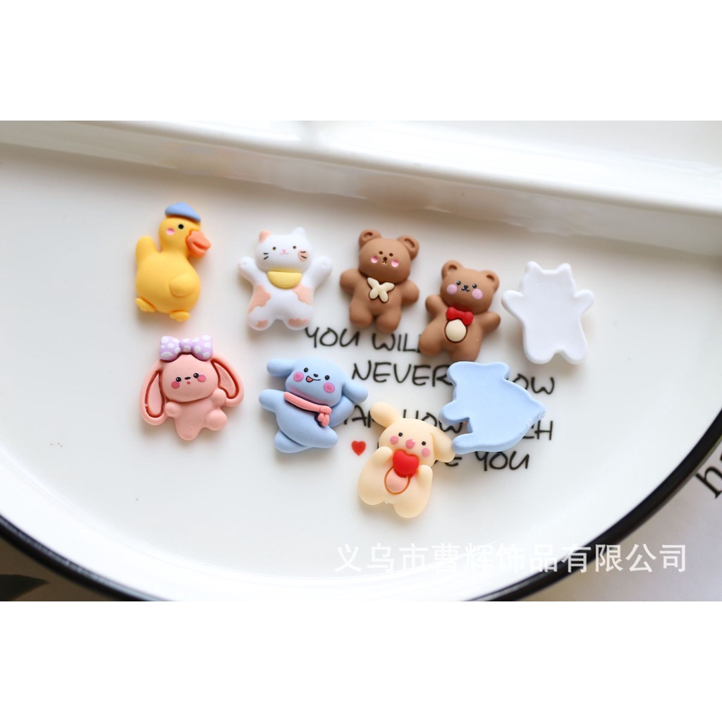 Charm (C219) slime/ Dụng Cụ Charm Trang Trí [Ko Keo & Nút] Hình Thú Dễ thương (2.2x2.0 cm)