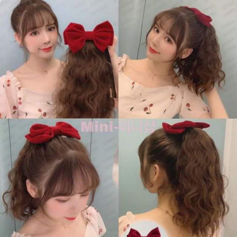 🔥🔥 tóc buộc xù nơ h🔥 tóc cột nơ nhung🔥