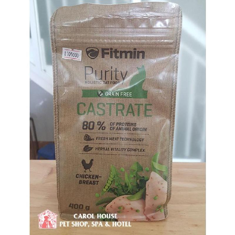 Thức ăn hoàn chỉnh cho mèo trưởng thành và mèo triệt sản Fitmin Purity Castrate