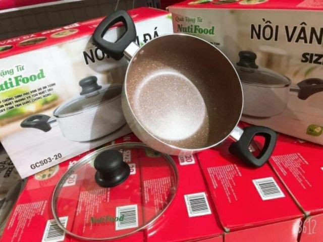 [HCM]????Nồi vân đá 20cm - Quà tặng sữa nuti.