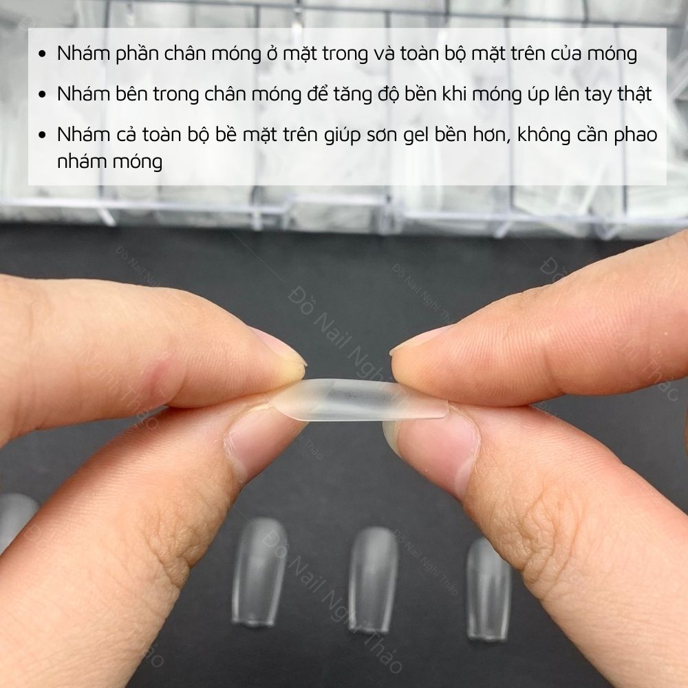 Móng úp tay nhám JELIVA A hộp 500 móng