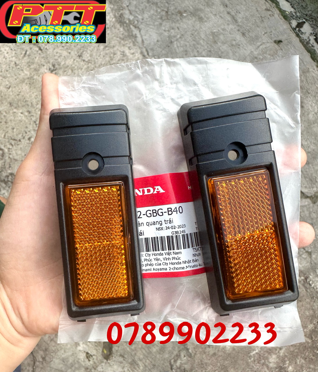 Cặp mắt mèo phản quang gắn xe dream zin