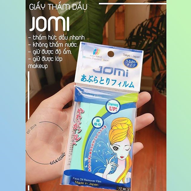 Giấy Thấm Dầu Jomi Face Oil Remover Film [1 Gói 70 Miếng]