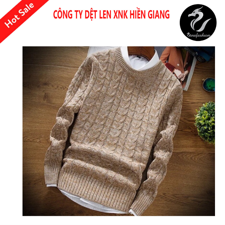 Áo len nam vặn thừng dài tay thiết kế thời trang cao cấp