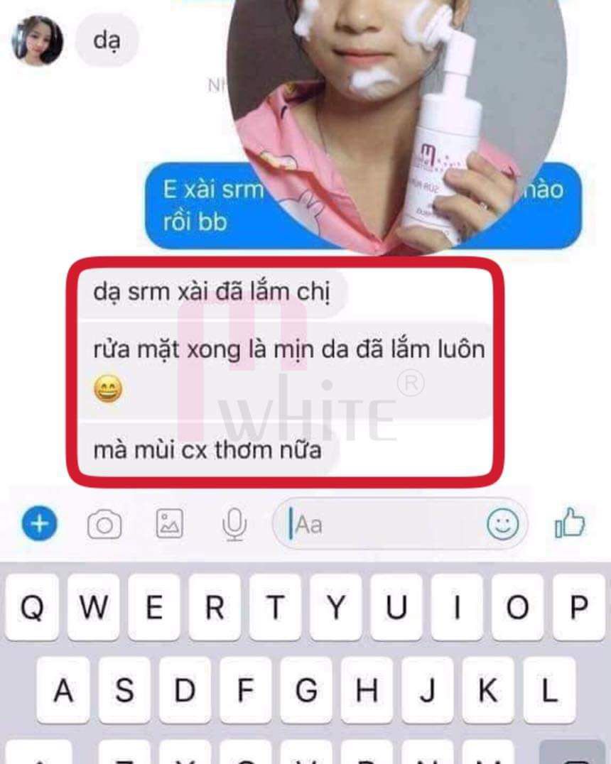 [HCM]Sữa rửa mặt bông tuyết Mwhite