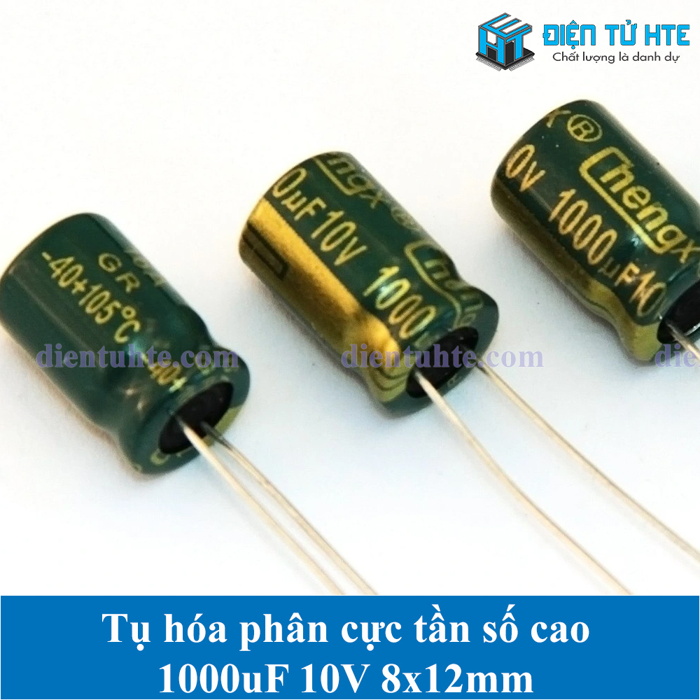 Combo 10 Tụ hóa tần số cao 1000uF 10V 8x12mm