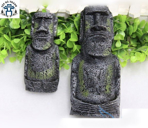 [Hoàn Tiền 10%] Tượng MOAI Đảo Phục Sinh Trang Trí Bể Cá, Bể Thủy Sinh, Bể Bán Cạn - Size M