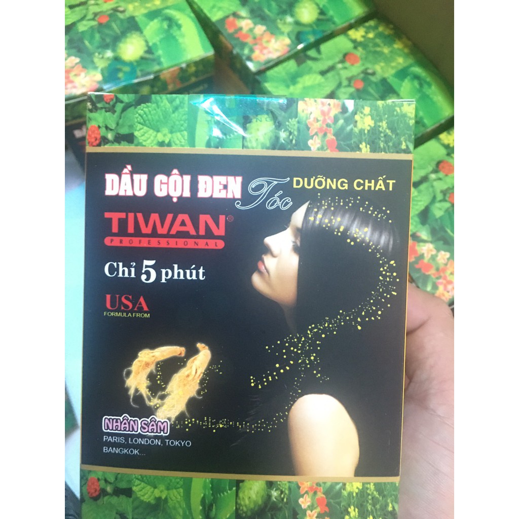 Hộp Dầu Gội là đen tóc tiwan