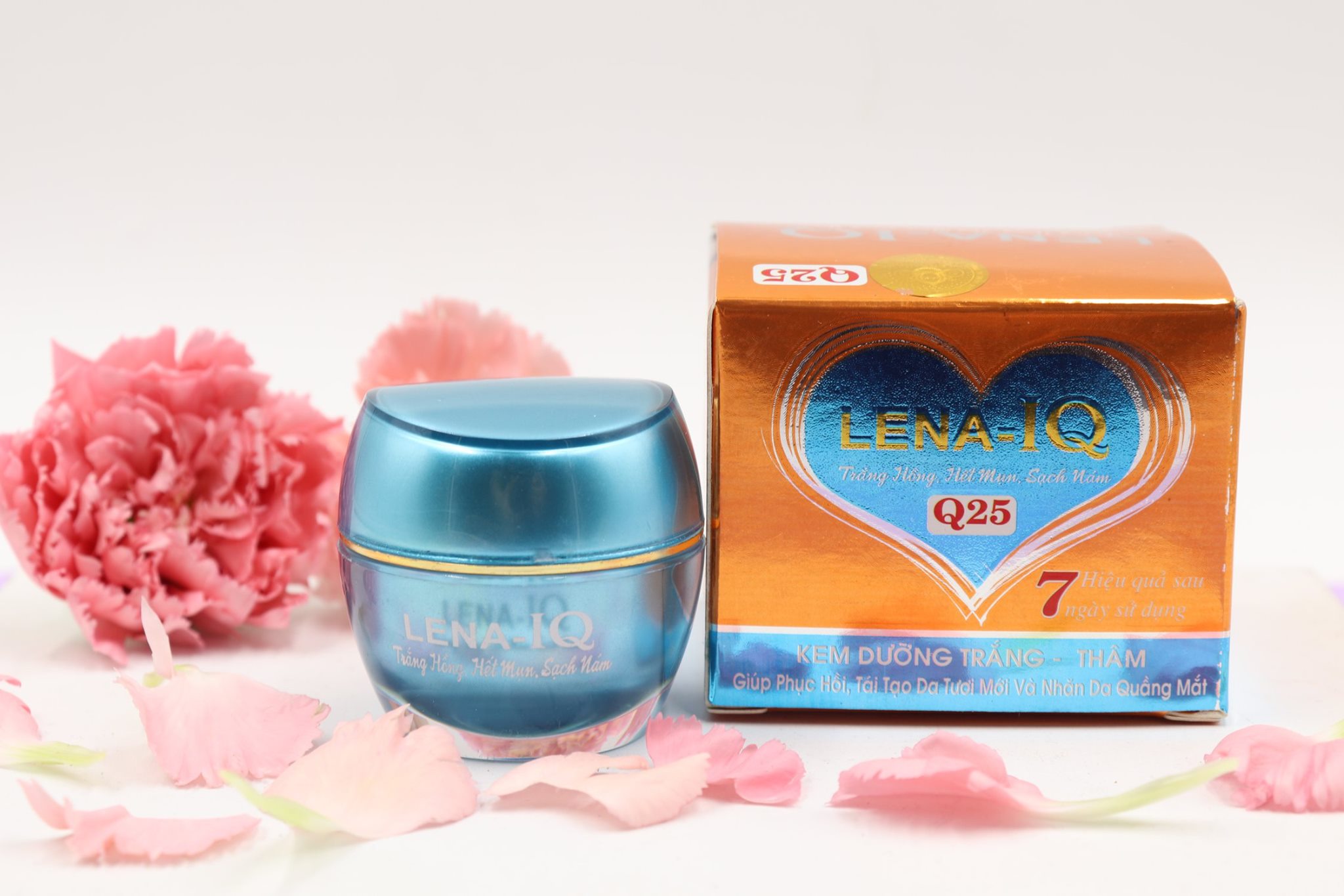 Kem trắng da mặt xóa thâm phục hồi tái tạo da ngừa thâm quầng mắt KEM Q25 LENA-IQ (18g)
