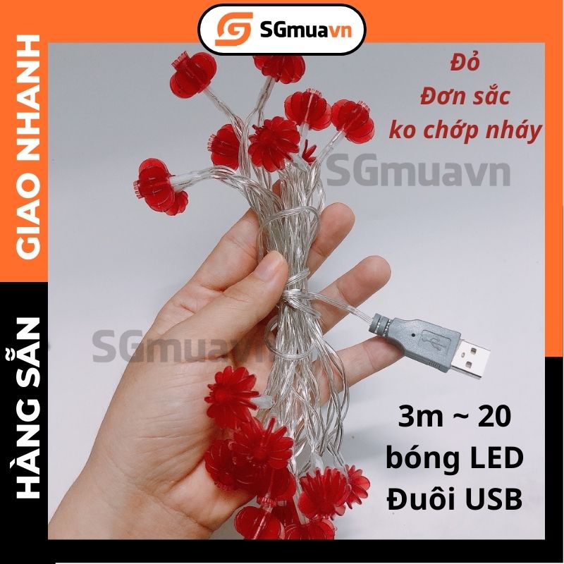 Dây đèn LED hình Lồng đèn Trang trí Nhà cửa