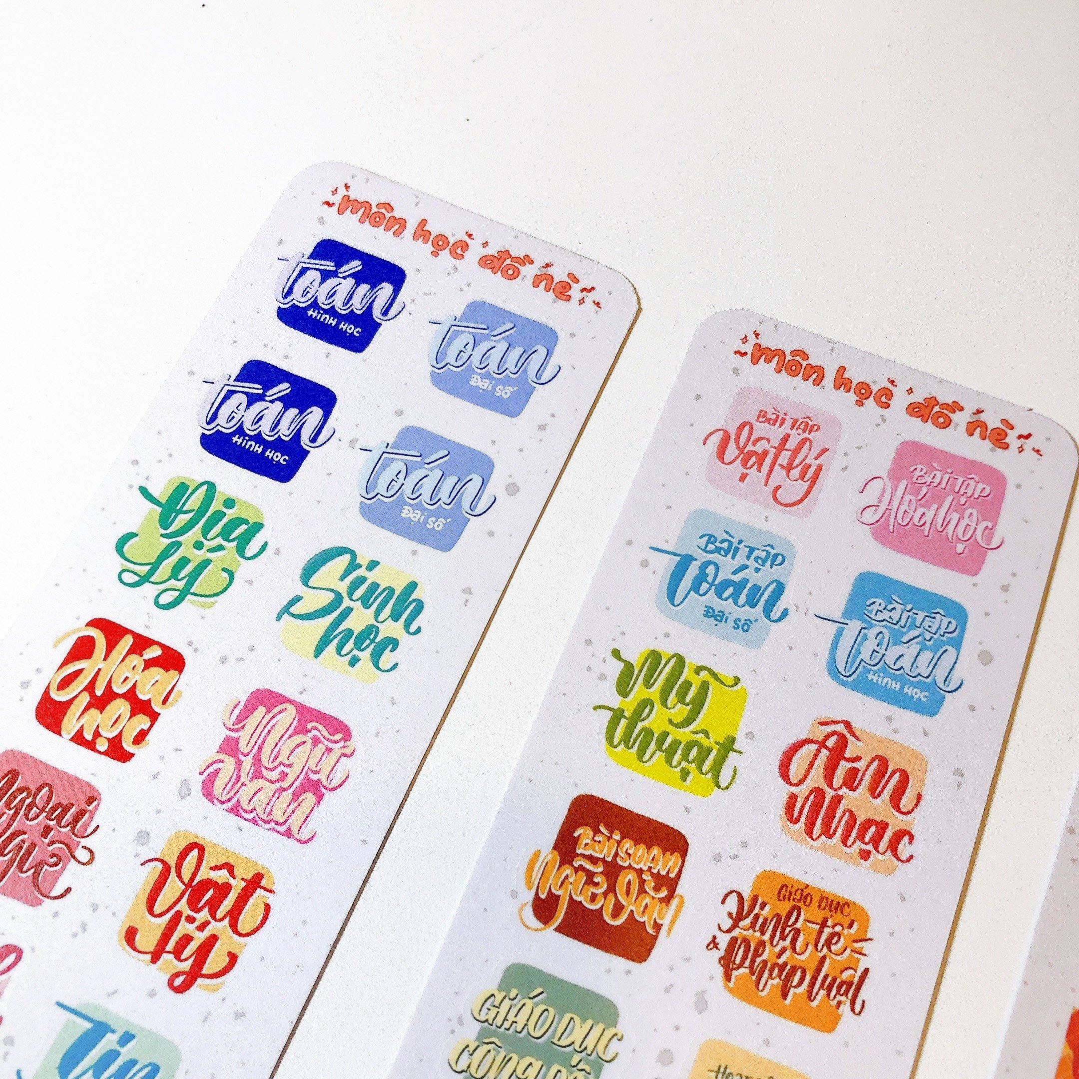 Sticker Môn Học Dễ Thương - Sticker Ham Học - Hidari