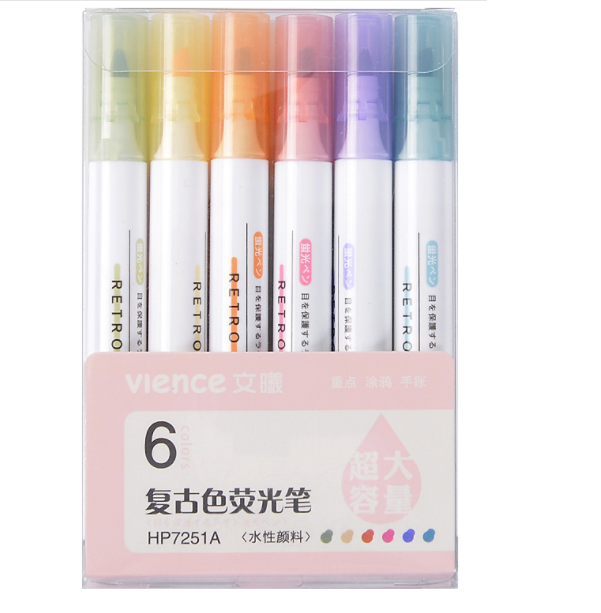 SET 6 BÚT ĐÁNH DẤU RETRO PHONG CÁCH HÀN QUỐC