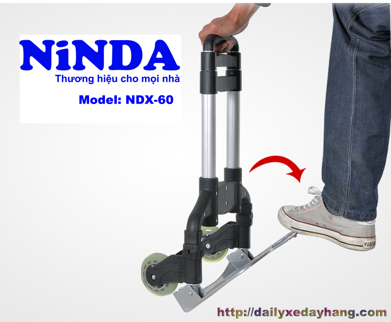 Xe đẩy hàng NiNDA ND-X60 gấp gọn 2 bánh
