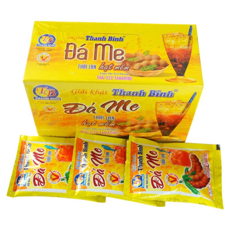 (HỘP GIẤY 900g / 18 gói) ĐÁ ME HẠT MỀM THANH BÌNH Thai Iced Tamarind