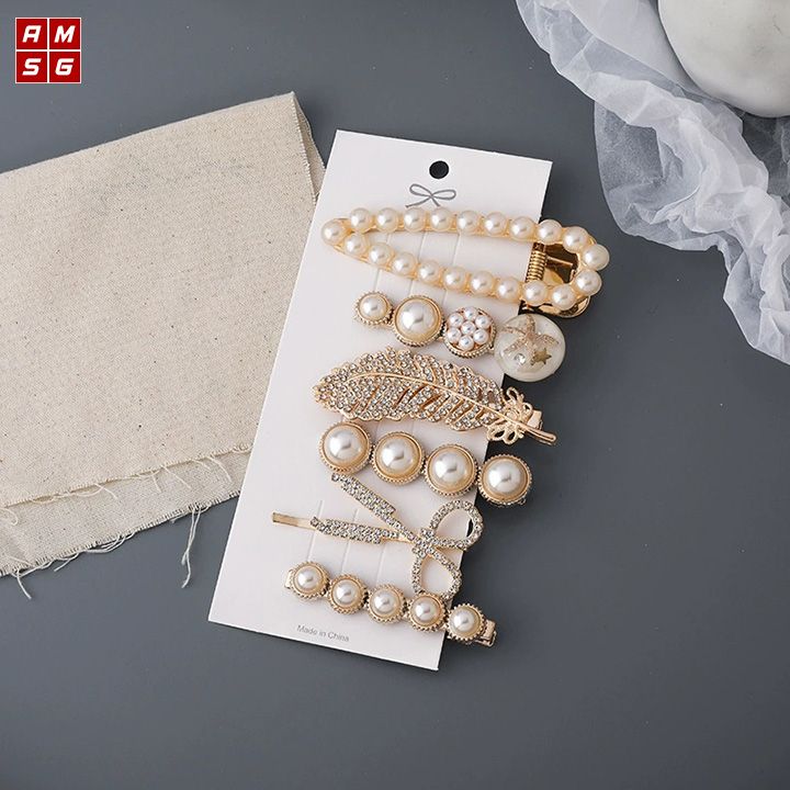 SÉT KẸP TÓC 6 CHI TIẾT PHONG CÁCH HÀN QUỐC