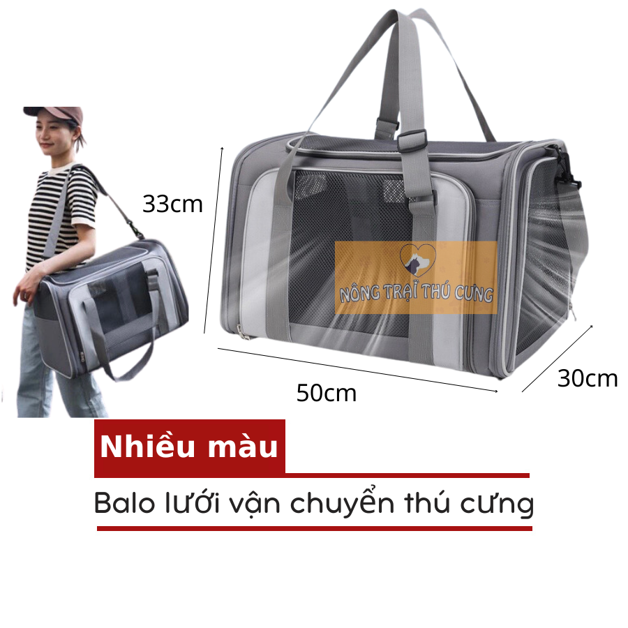 Túi vận chuyển chó mèo size to cao cấp cho thú cưng 10kg -