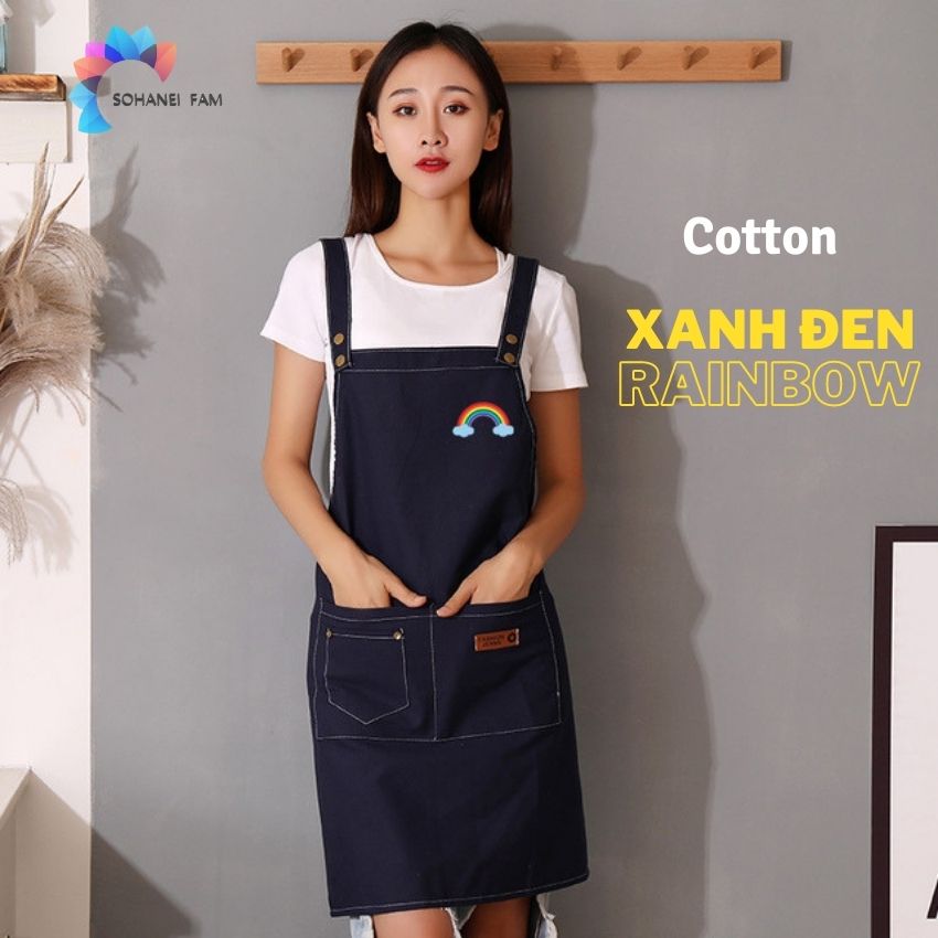 [NHIỀU MẪU] Tạp Dề Nấu Bếp Chống Thấm Nước Kèm Khăn Lau Tay Bên Hông Tiện Lợi- SOHANEI FAM