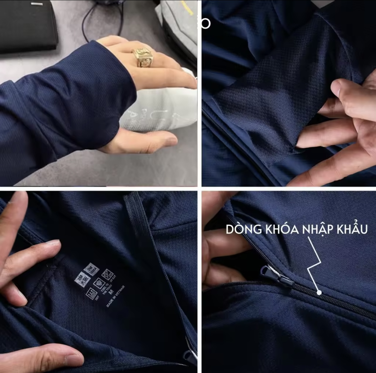 Áo chống nắng nam thông hơi vải thun lạnh áo khoác nam chống nắng chống tia UV thoáng mát màu nam tính